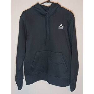 Reebok Men's Logo Hoodie, Size Small, Relaxed Fit, Black,‎ Lightweight, New
